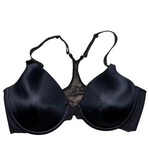 Maidenform Front Closure Full Coverage Racerback Bra Black Size 38D